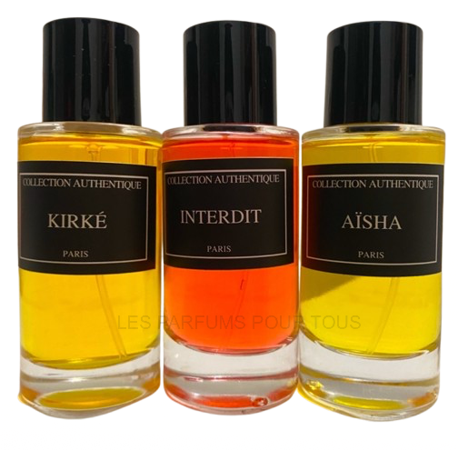 LOT X 3 PARFUMS COLLECTION PRIVÉE 50 ML KIRKÉ- INTERDIT - AISHA ÉDITION AUTHENTIQUE